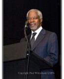 Kofi Annan addresses the world in Marbella.