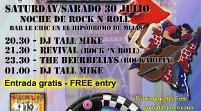 "Rock 'n Roll Night" at Le Chic on Saturday 30th July - HipÃ³dromo Costa del Sol. 