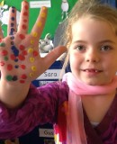 Victoria from Year 3 was hands on at painting