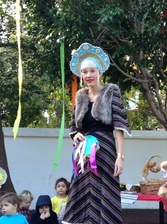 One of the Russian mums dressed up for the event