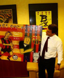 Henk Veen at his farewell at FC Barcelona